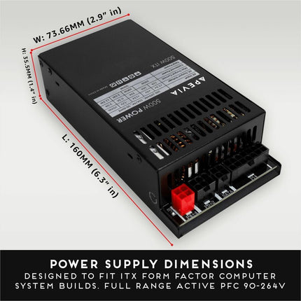 Apevia ITX-PFC500W 500W Power Supply