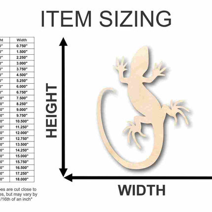 Unfinished Wood Lizard Shape - Animal - Craft - up to 46" DIY