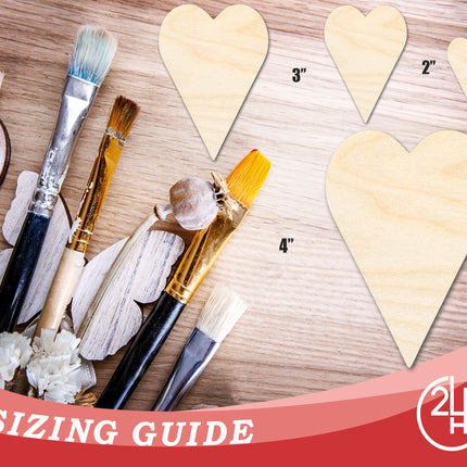 Unfinished Wood Tall Heart Shape | Valentine's Day  | DIY Craft Cutout | Up to 46"