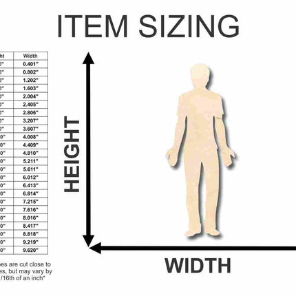 Unfinished Wood Man Shape - Craft- up to 46" DIY