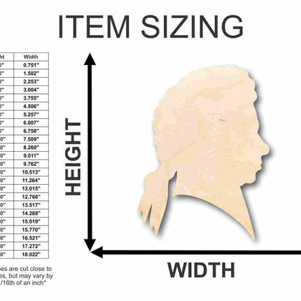 Unfinished Wood Mozart Shape - Music - History - Craft - up to 46" DIY
