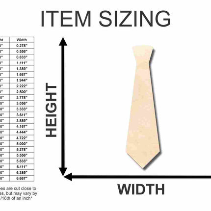 Unfinished Wood Neck Tie Shape - Craft - up to 46" DIY
