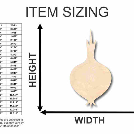 Unfinished Wood Onion Shape - Garden - Kitchen - Food - Craft - up to 46" DIY