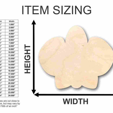 Unfinished Wood Orchid Flower Shape - Spring - Craft - up to 46" DIY