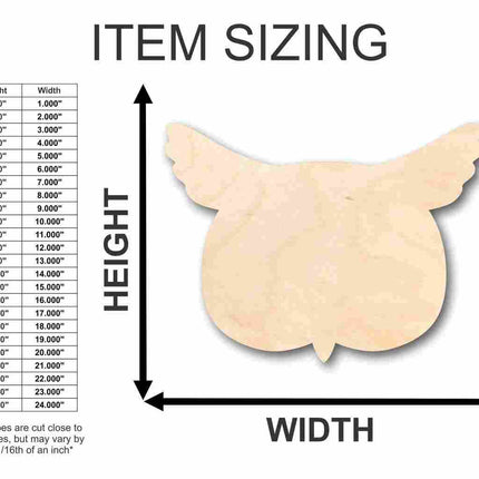 Unfinished Wood Owl Head Shape - Animal - Wildlife - Craft - up to 46" DIY