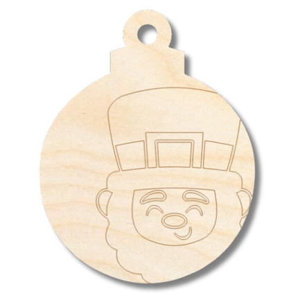 Unfinished Wood Etched Leprechaun Ornament Shape | Paint By Line Crafts | up to 30" DIY