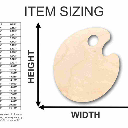 Unfinished Wood Artist Paint Palette Shape - Craft - up to 46" DIY