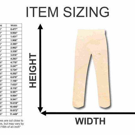 Unfinished Wood Pants Shape - Craft - up to 46" DIY