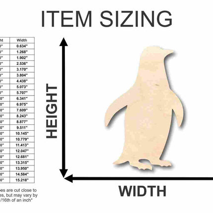 Unfinished Wood Penguin Shape - Animal - Wildlife - Craft - up to 46" DIY