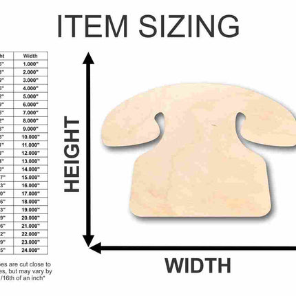 Unfinished Wood Phone Shape - Craft - up to 46" DIY