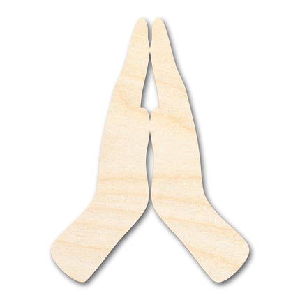 Unfinished Wood Praying Hands Shape - Religious Craft - up to 46" DIY