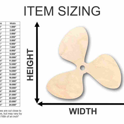 Unfinished Wood Propeller Shape - Fishing - Boat - Craft - up to 46" DIY
