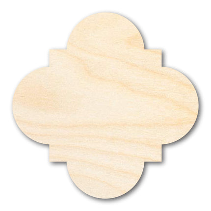 Unfinished Wood Quatrefoil Shape - Craft - up to 46" DIY