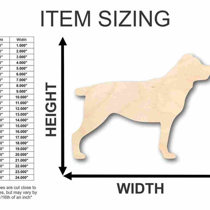 Unfinished Wood Rottweiler Dog Shape - Animal - Pet - Craft - up to 46" DIY