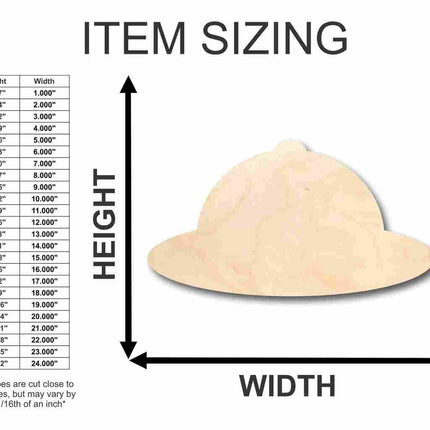 Unfinished Wood Safari Hat Shape - Explore - Craft - up to 46" DIY