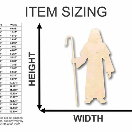 Unfinished Wood Shepherd Shape - Bible - History - Craft - up to 46" DIY
