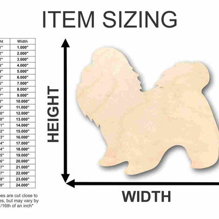 Unfinished Wood Shih Tzu Dog Shape - Animal - Pet - Craft - up to 46" DIY