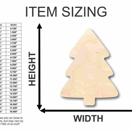 Unfinished Wood Simple Christmas Tree Shape - Craft - up to 46" DIY