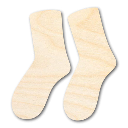 Unfinished Wood Socks Shape - Craft - up to 46" DIY