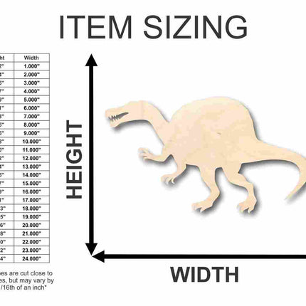 Unfinished Wood Spinosaurus Shape - Dinosaur - Craft - up to 46" DIY