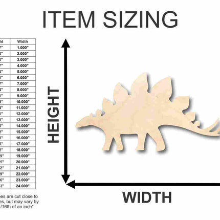 Unfinished Wood Stegosaurus Shape - Dinosaur - Craft - up to 46" DIY