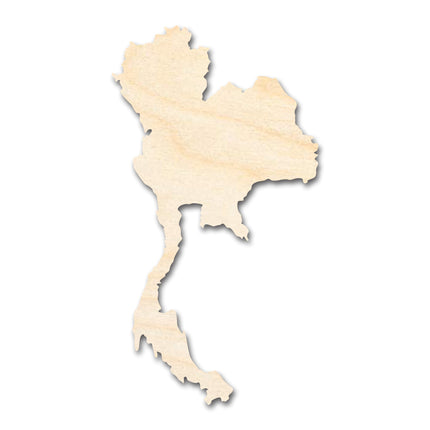 Unfinished Wood Thailand Country Shape - Southeast Asia Craft - up to 46" DIY