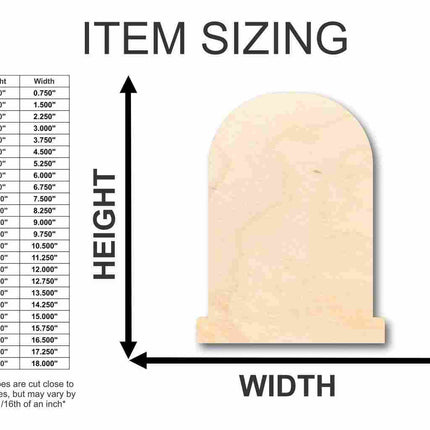 Unfinished Wood Tombstone Shape - Graveyard - Halloween - Craft - up to 46" DIY