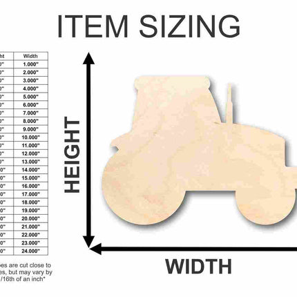 Unfinished Wood Tractor Shape - Farm - Craft - up to 46" DIY