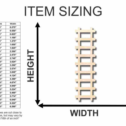 Unfinished Wood Train Track Shape - Craft - up to 46" DIY