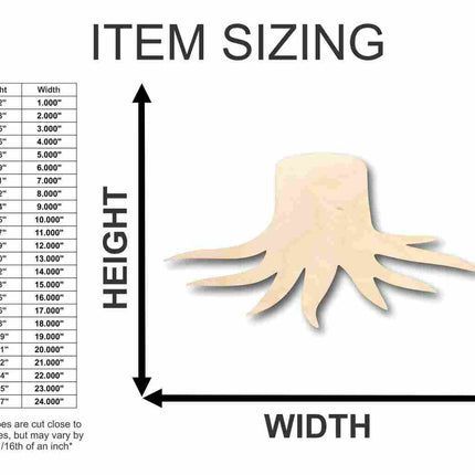 Unfinished Wood Stump Tree Shape - Craft - up to 46" DIY