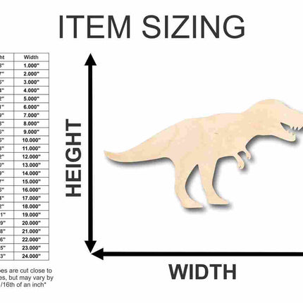 Unfinished Wood T-Rex Shape - Jurassic Park - Dinosaur - Craft - up to 46" DIY