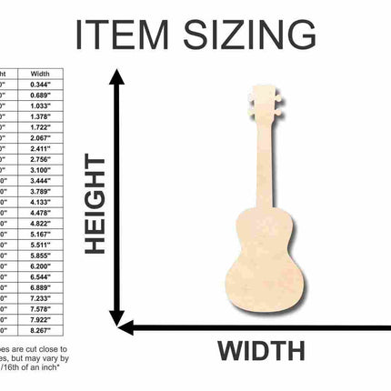 Unfinished Wood Ukulele Shape - Music - Hawaii - Craft- up to 46" DIY