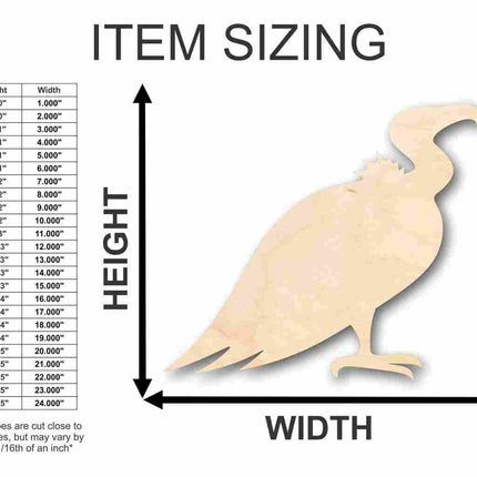 Unfinished Wood Vulture Shape - Animal - Wildlife - Craft - up to 46" DIY