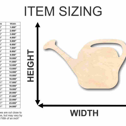 Unfinished Wood Watering Can Shape - Farm - Garden - Flower - Craft - up to 46" DIY