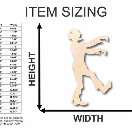 Unfinished Wood Zombie Monster Shape - Halloween - Craft - up to 46" DIY