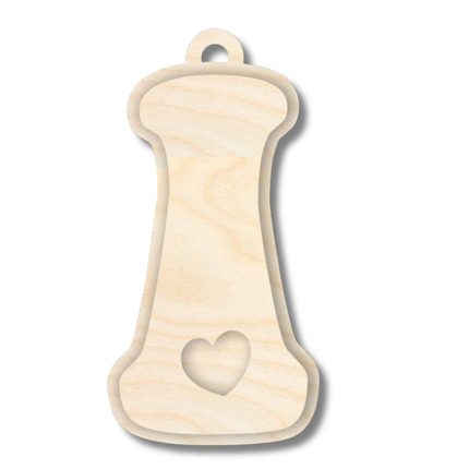 Unfinished Wood Layered Letter Valentines Tags | A-Z | 2 Piece | 6" Tall | 1/8" Wood | Wood Craft DIY