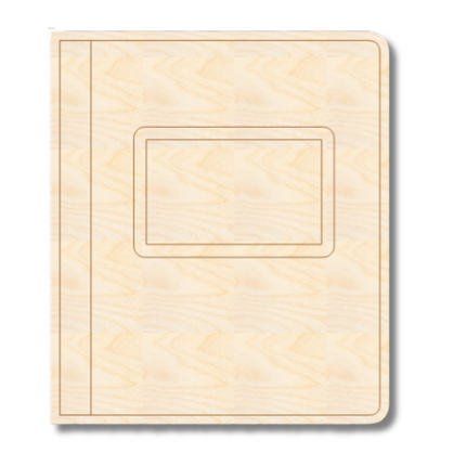 Unfinished Wood Etched Composition Notebook Shape | Paint By Line Crafts | up to 30" DIY