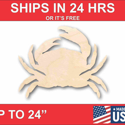 Unfinished Wood Crab Silhouette - Craft- up to 46" DIY