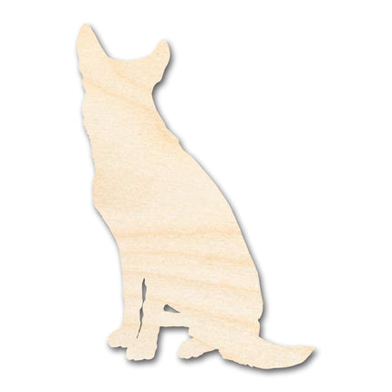Unfinished Wood Sitting Dog Shape - up to 46"