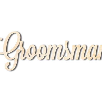 Unfinished Wood Groomsman Shape - Word Craft - up to 46"