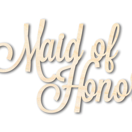 Unfinished Wood Maid of Honor Shape - Word Craft - up to 46"
