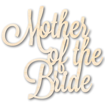 Unfinished Wood Mother of the Bride Shape - Word Craft - up to 46"