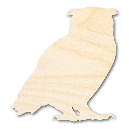 Unfinished Wood Horned Owl Shape - Craft - up to 46" DIY
