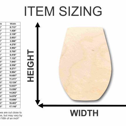 Unfinished Wood Wine Glass Silhouette - Craft- up to 46" DIY