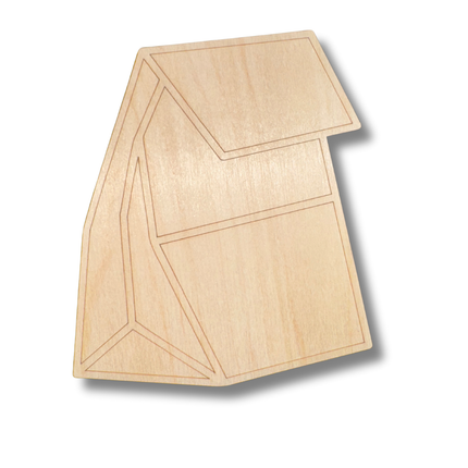 Unfinished Wood Etched Paper Bag Shape | Paint By Line Crafts | up to 30" DIY