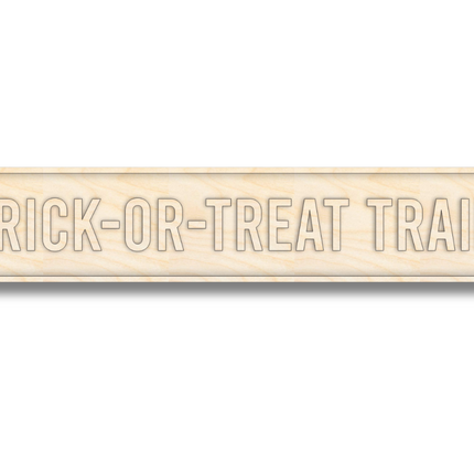 Unfinished Wood Trick-Or-Treat Trail Street Sign | 3 Piece | Layered Street Sign | up to 46" DIY