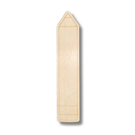 Unfinished Wood Etched Pencil Shape | Paint By Line Crafts | up to 30" DIY