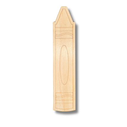 Unfinished Wood Etched Crayon Shape | Paint By Line Crafts | up to 30" DIY