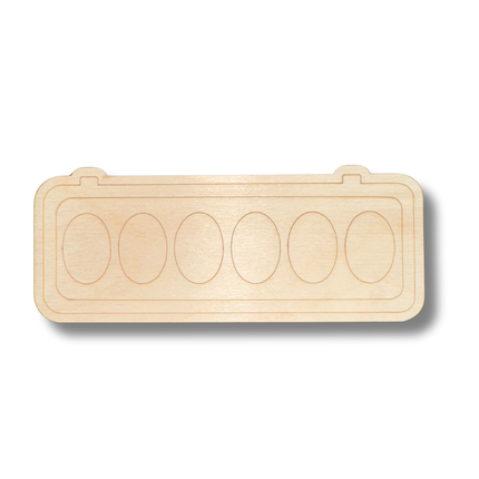 Unfinished Wood Etched Watercolor Paint Palette Shape | Paint By Line Crafts | up to 30" DIY