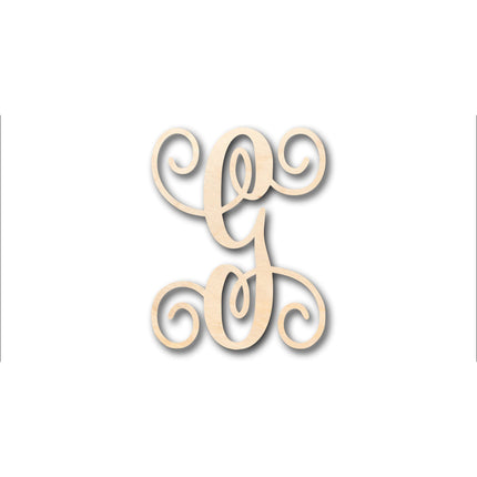 Unfinished Wood Monogram G Shape - Craft - up to 46" DIY